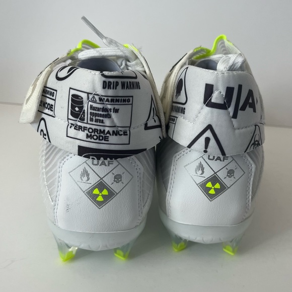Under Armour Men's Highlight MC White/Silver Football Cleats Size 11 NWOB - Picture 7 of 13